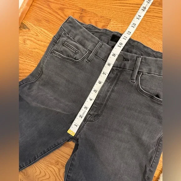 MOTHER Denim High Waist Looker Ankle Fray Lighting Up Lanterns Size 27